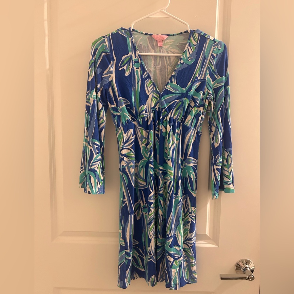 Lilly Pulitzer Blue and Green Patterned Top